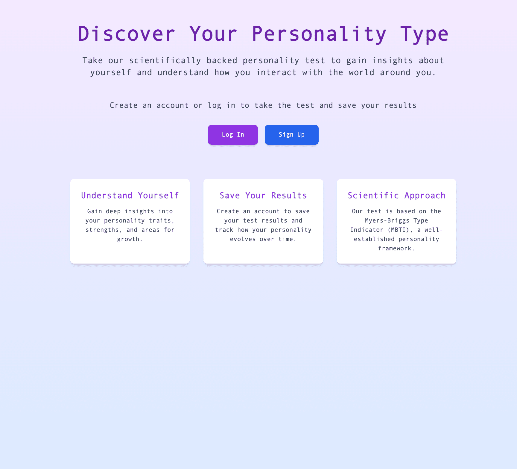 MBTI Personality Test
